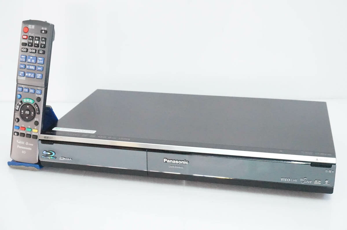 【中古】Panasonicパナソニック ハイビジョンブルーレイディスクレコーダー DMR-BW850-K DIGA HDD500GB Wチューナー