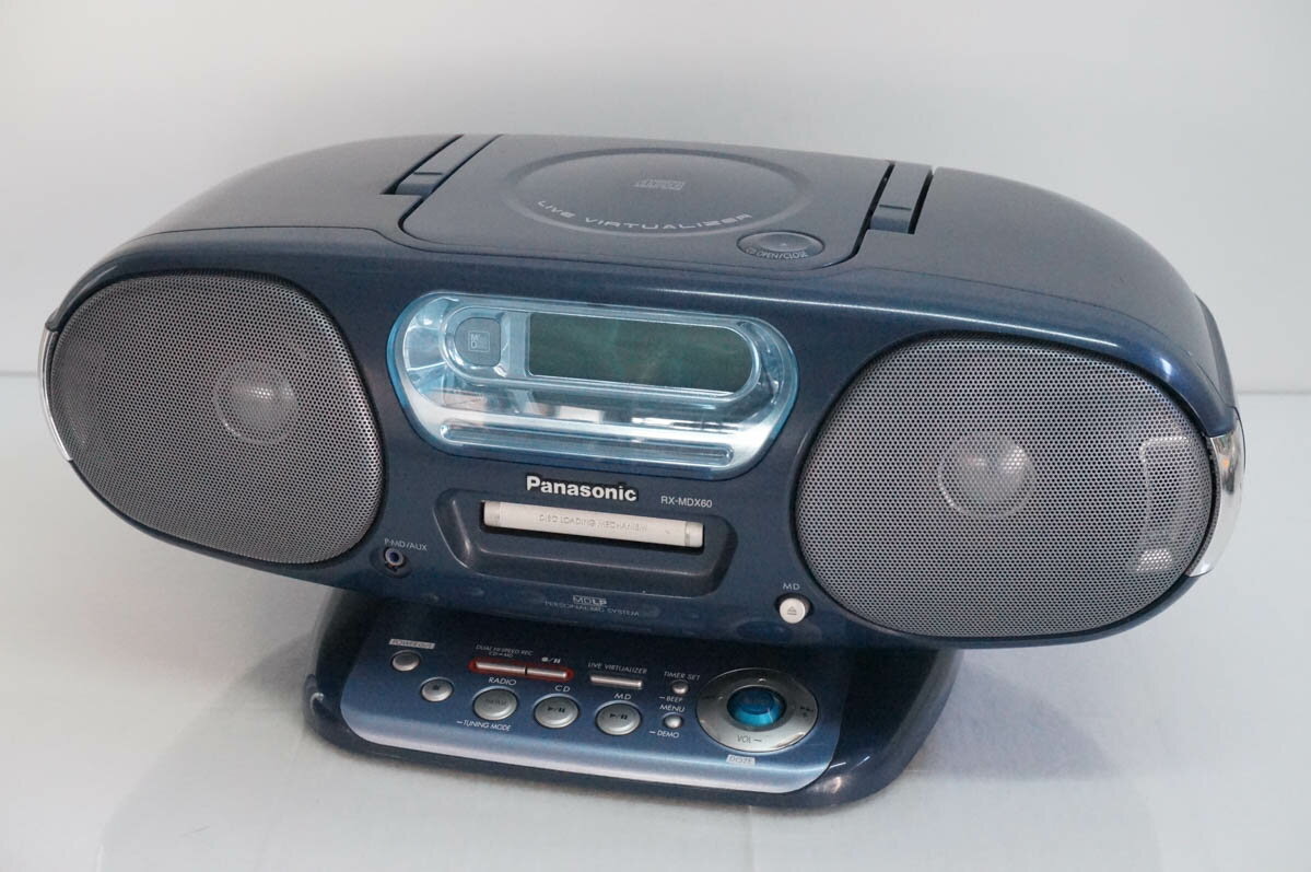 【中古】Panasonicパナソニック パーソナルMDシステム CD／MD／ラジオ MDLP対応 RX-MDX60 オーディオ