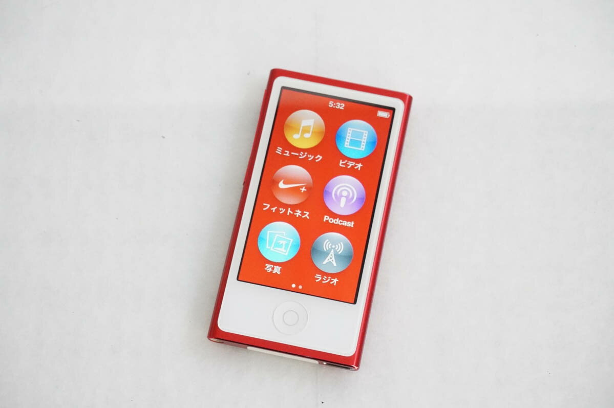 【中古】Appleアップル 第7世代 iPod nano 16GB プロダクトレッド PD744J