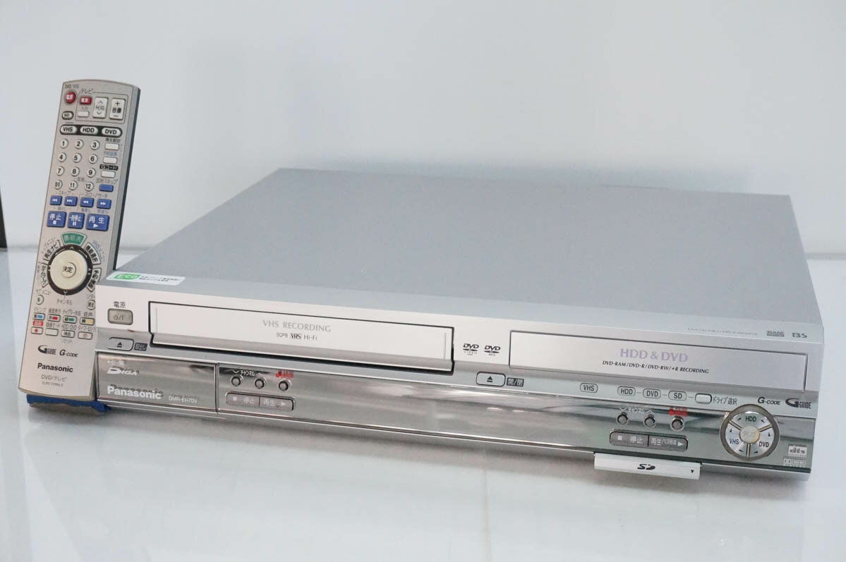 【中古】 Panasonicパナソニック DIGA DMR-EH70V DVDプレーヤー一体型VHSビデオデッキ アナログチューナー