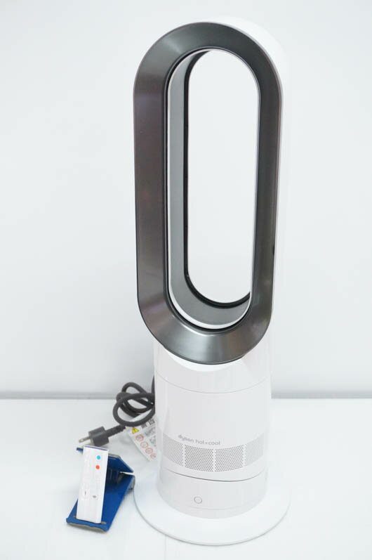 【中古】ダイソンDyson Hot+Coolホットアンドクール ファンヒーター エアマルチプライアー AM09WN ホワイト/ニッケル 扇風機