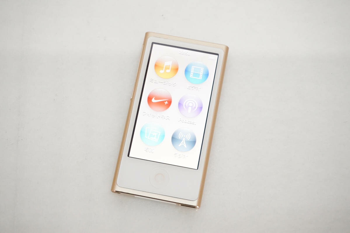 【中古】Appleアップル 第7世代 iPod nano 16GB ゴールド MKMX2J