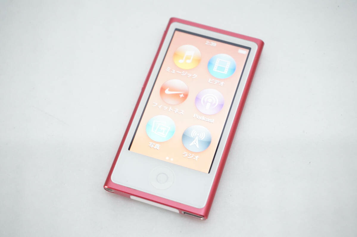 【中古】Appleアップル 第7世代 iPod nano 16GB ピンク MD475J