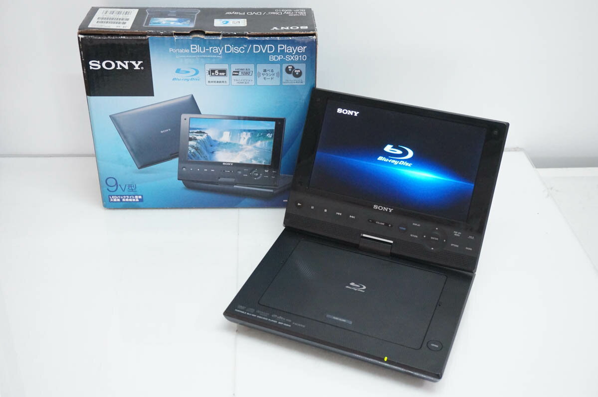 【中古】SONYソニー ポータブルブルーレイディスク/DVDプレーヤー BDP-SX910 9V型