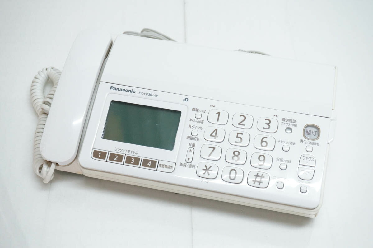 【中古】Panasonicパナソニック 普通紙ファックス おたっくす KX-PD303 親機のみ
