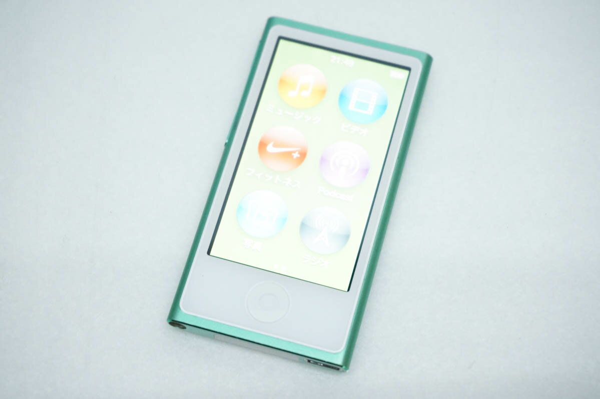 iPod nano - 【中古】Appleアップル 第7世代 iPod nano 16GB グリーン MD478J