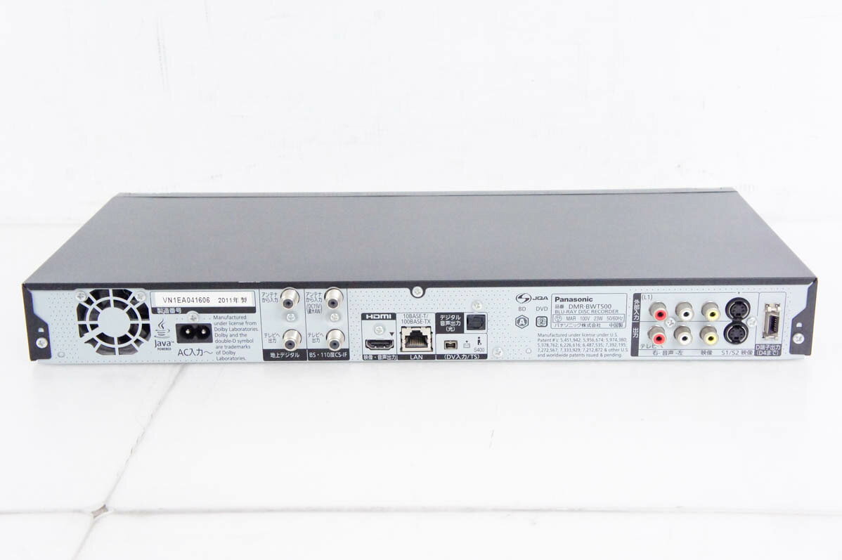 【中古】Panasonicパナソニック ハイビジョンブルーレイディスクレコーダー DMR-BWT500 HDD500GB 3Dディスク対応