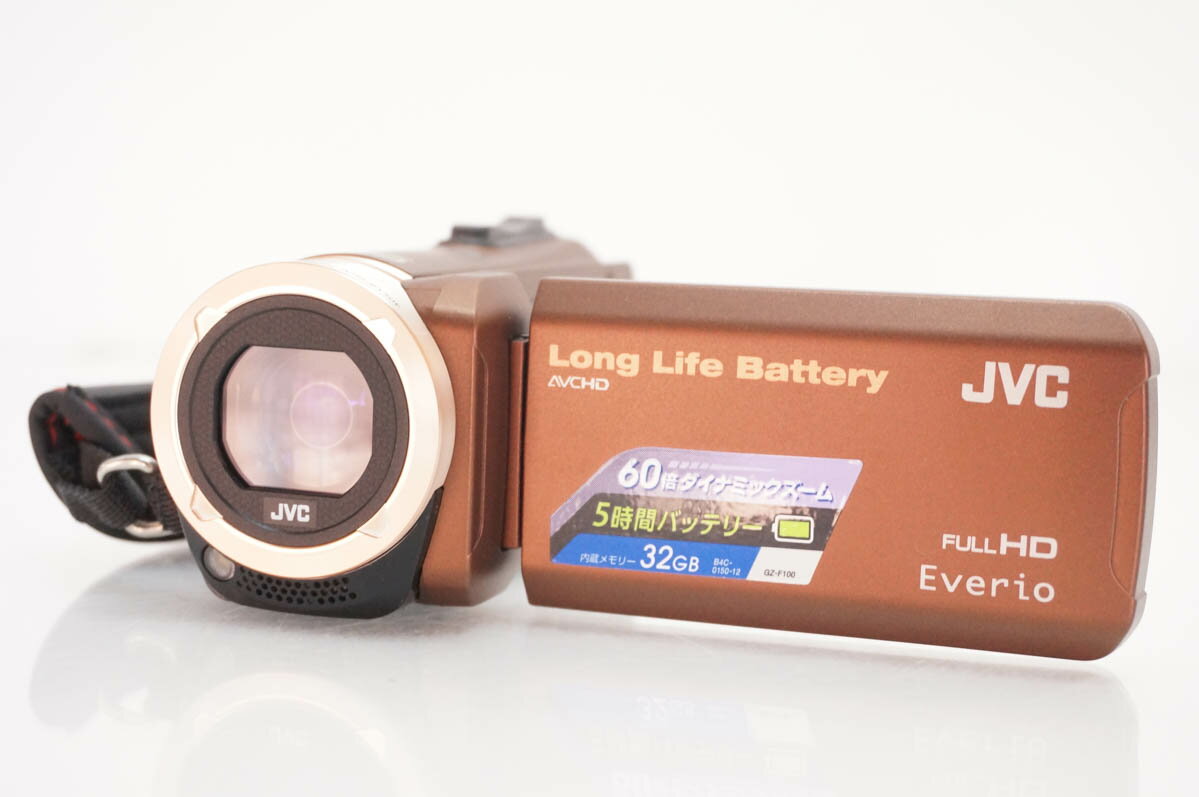 Rakuten - 【中古】JVC Victorビクター Everioエブリオ ビデオカメラ GZ-F100 32GB内蔵メモリー 耐衝撃・耐低温