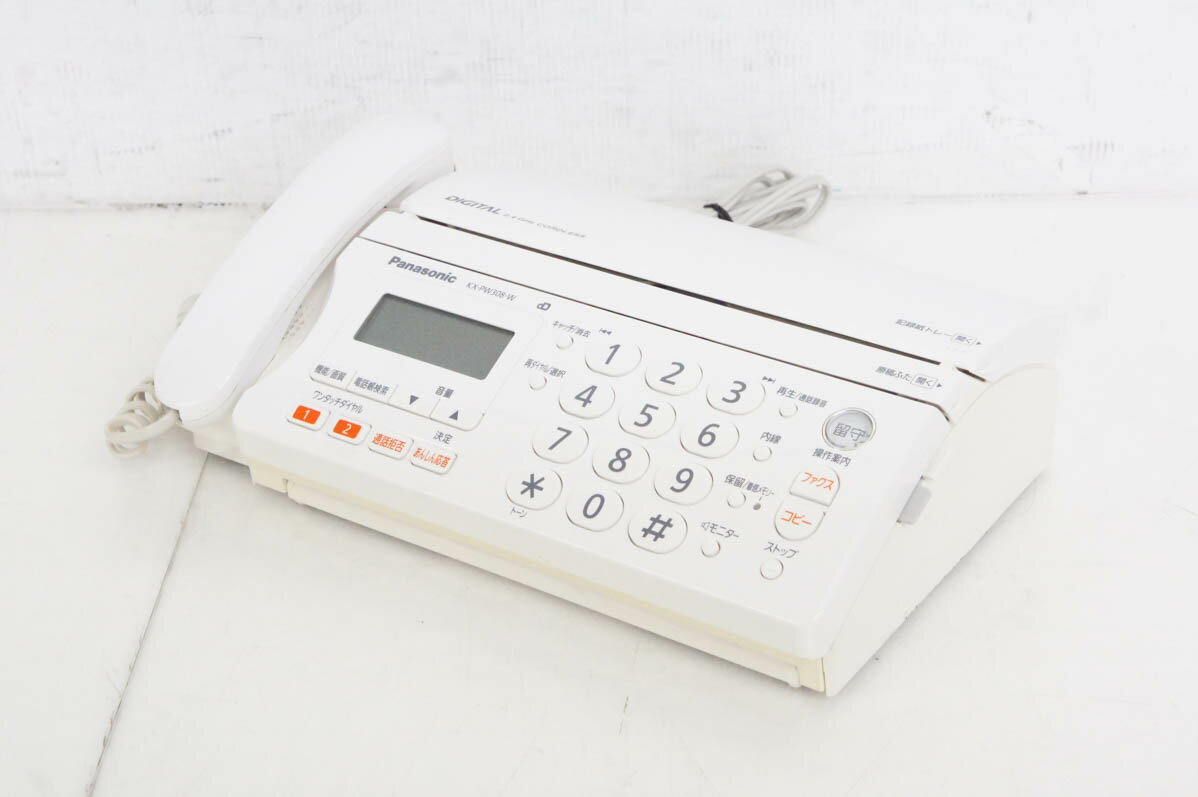 【中古】C Panasonicパナソニック おたっくす 普通紙FAX KX-PW308-W 親機のみ