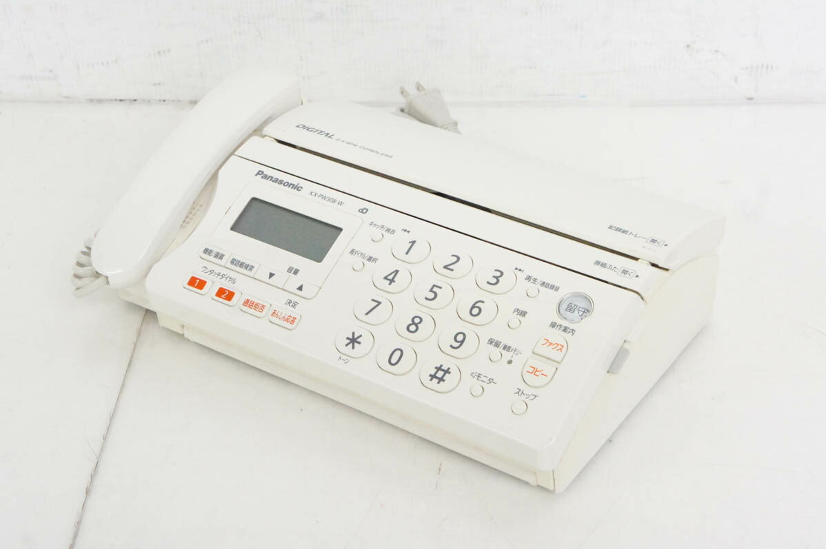 【中古】C Panasonicパナソニック おたっくす 普通紙FAX KX-PW308-W 親機のみ