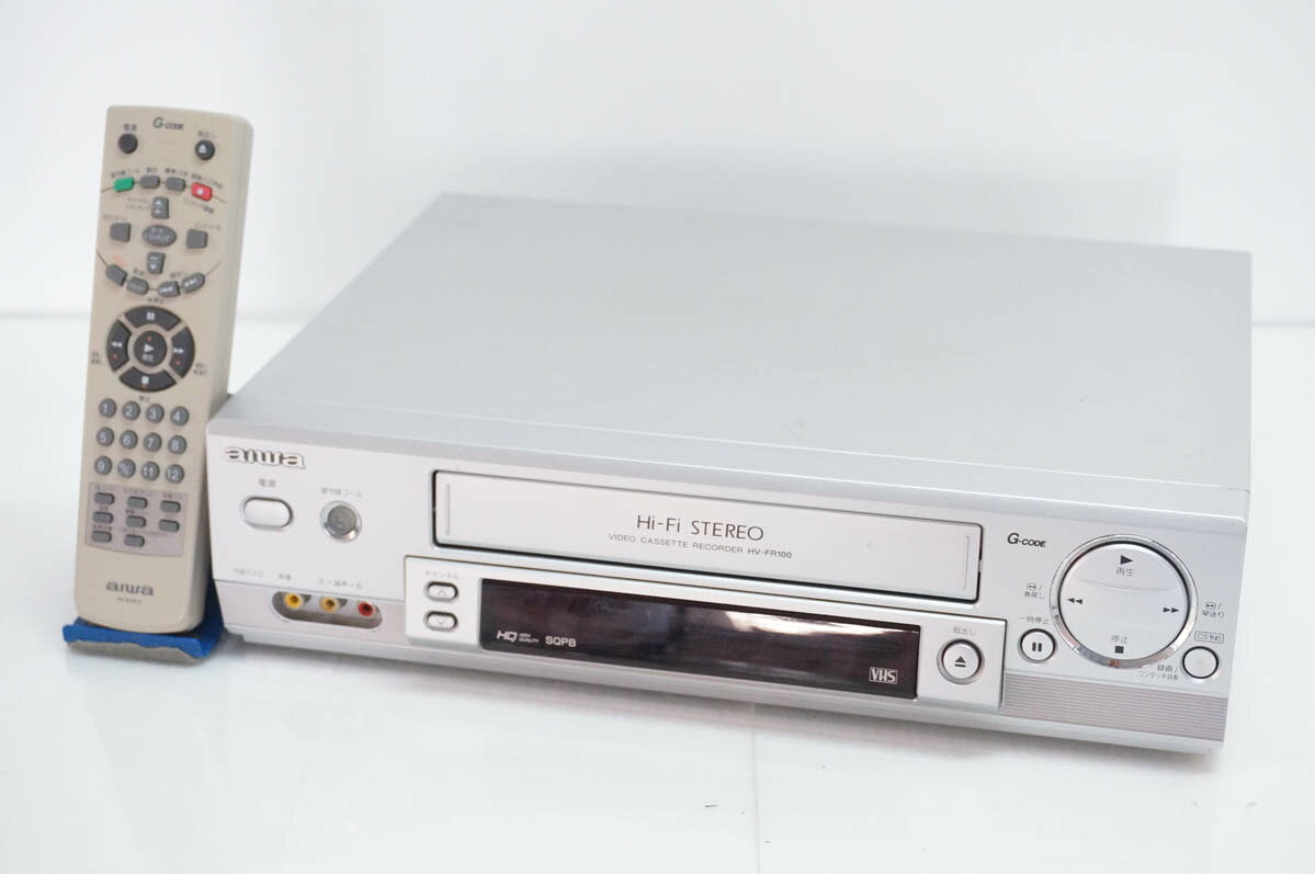【中古】aiwaアイワ ビデオカセットレコーダー HV-FR100 VHSビデオデッキ