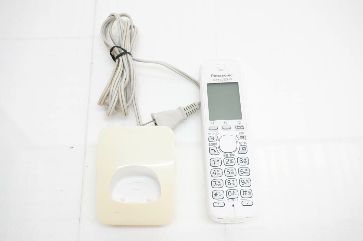 【中古】Panasonicパナソニック コードレス増設子機 KX-FKD502-W 電話機/FAXに
