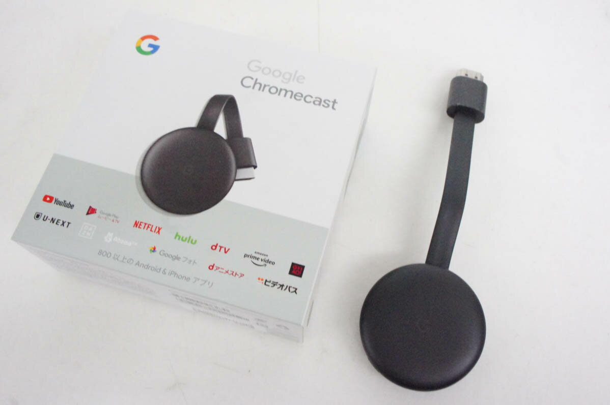 【中古】Googleグーグル Chromecastクロームキャスト GA00439-JP チャコール 第3世代