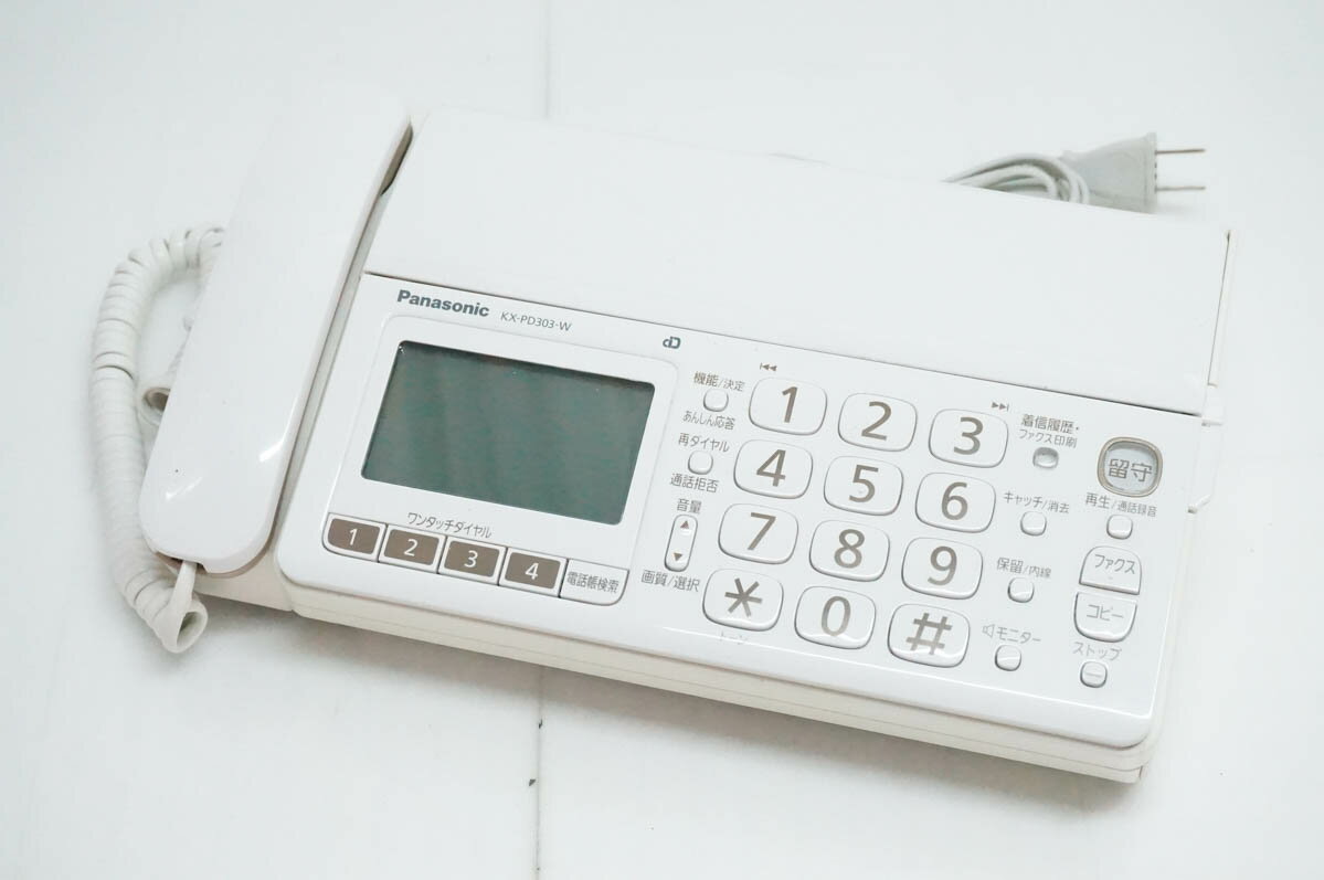 乐天商城 - 【中古】Panasonicパナソニック 普通紙ファックス おたっくす KX-PD303 親機のみ