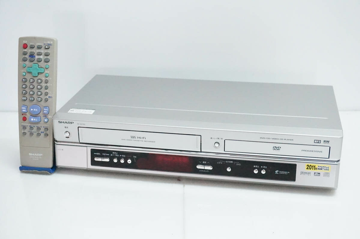 乐天商城 - 【中古】SHARPシャープ VTR一体型DVDビデオプレーヤー DVDプレーヤー一体型VHSビデオデッキ DV-NC750