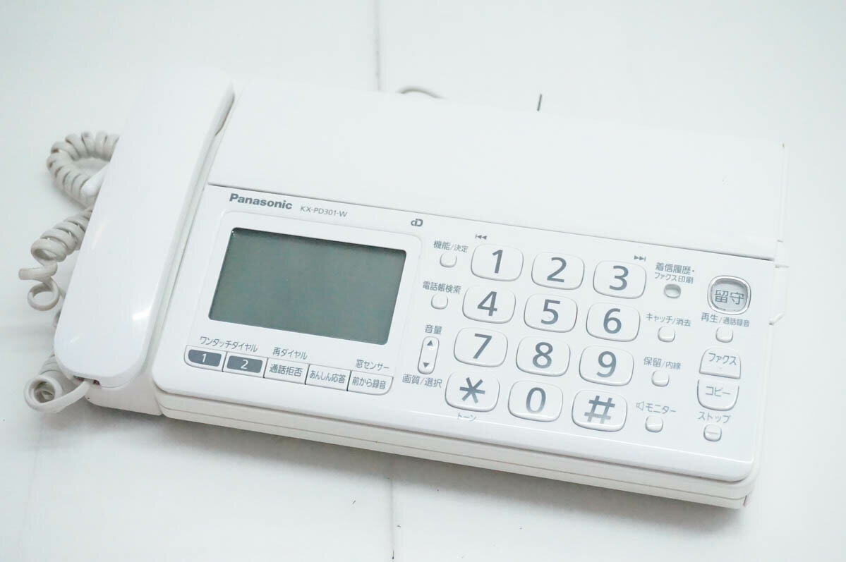 乐天商城 - 【中古】Panasonicパナソニック 普通紙ファックス おたっくす KX-PD301 親機のみ