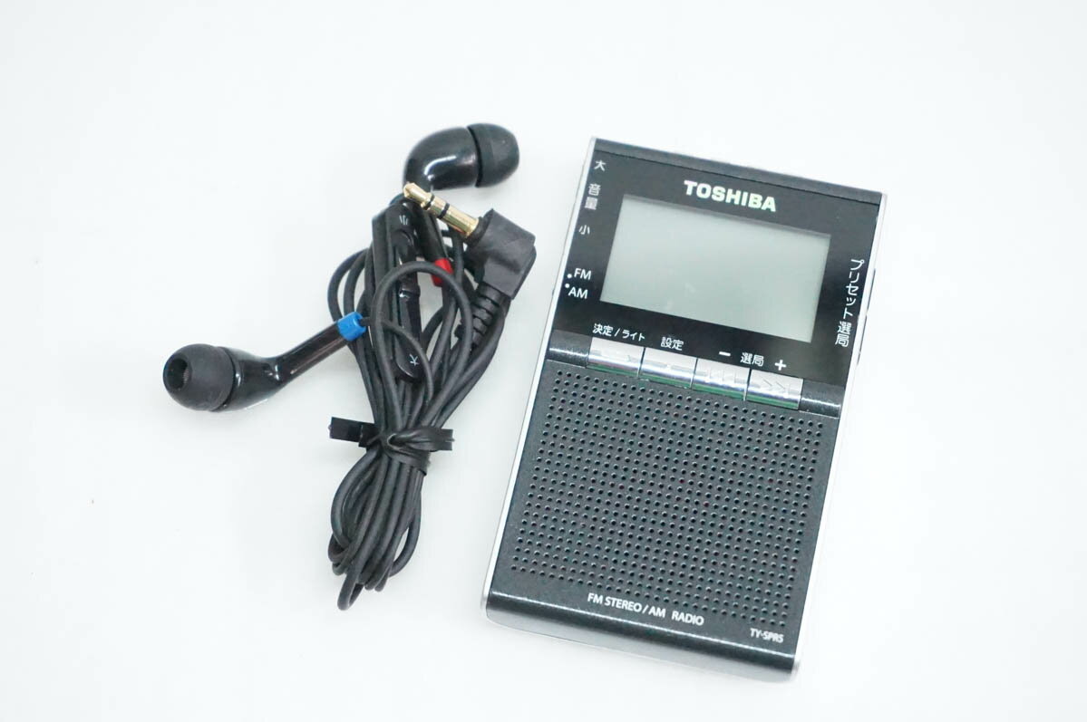TOSHIBA - 【中古】東芝TOSHIBA バックライト付きAM/FMラジオ TY-SPR5 ワイドFM対応