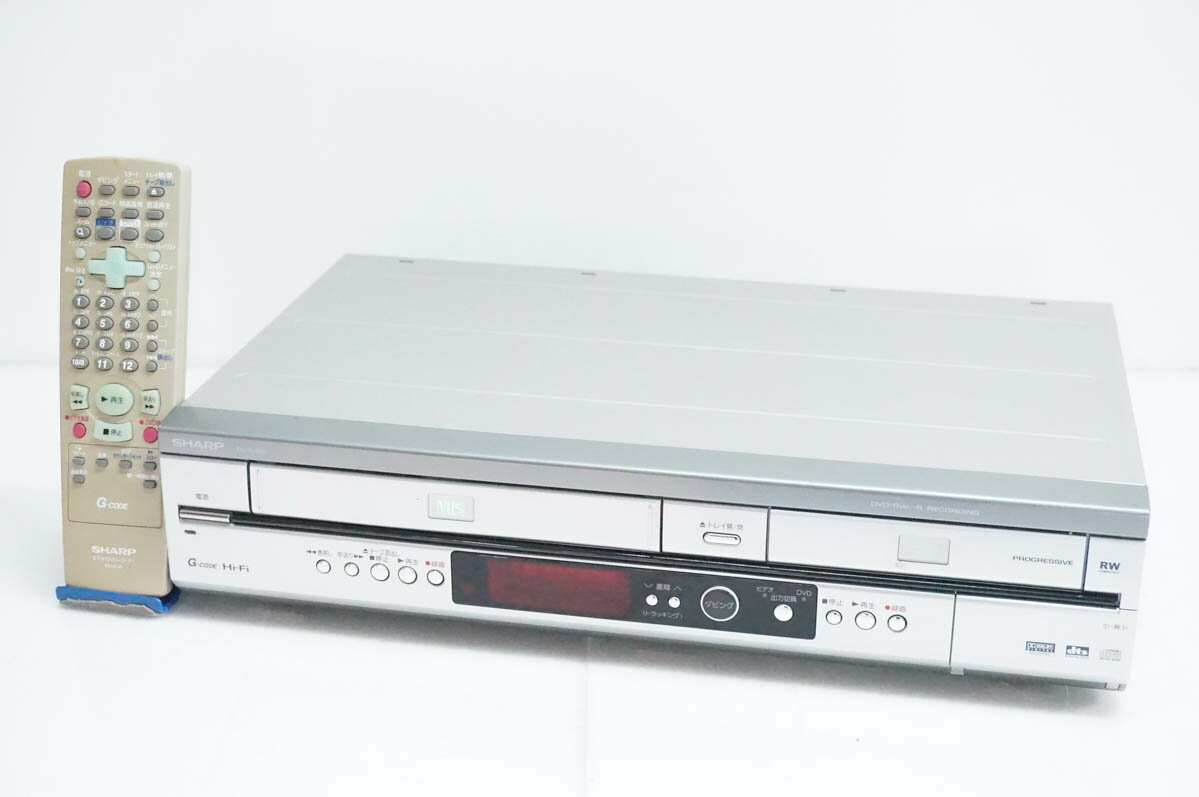 【中古】SHARPシャープ ビデオ一体型DVDレコーダー DVDレコーダー一体型VHSビデオデッキ DV-RW65 VHS→DVDダビング機能付き