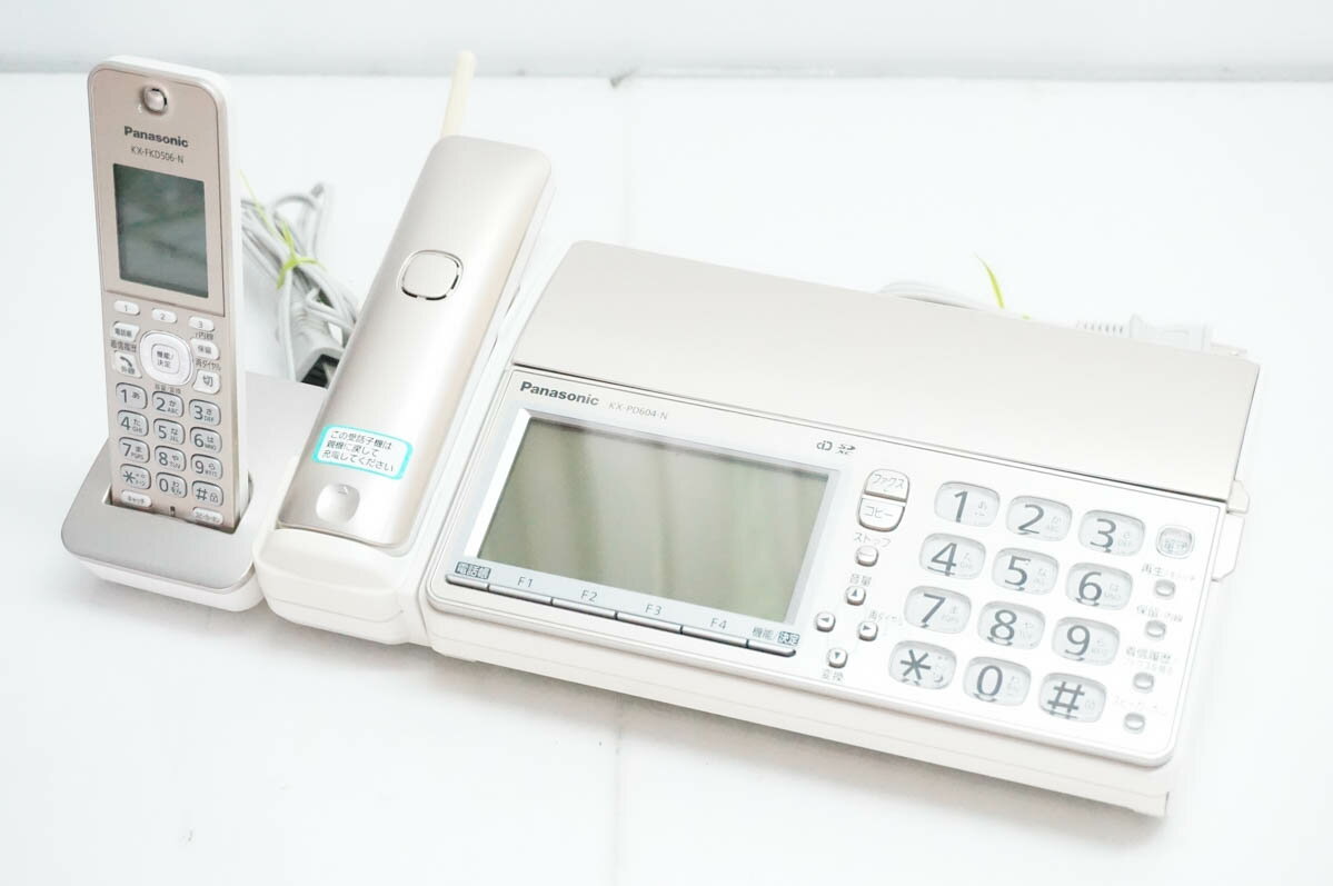 FAX - 【中古】Panasonicパナソニック デジタルコードレスファクス 親機のみ KX-PD604 子機1台付き