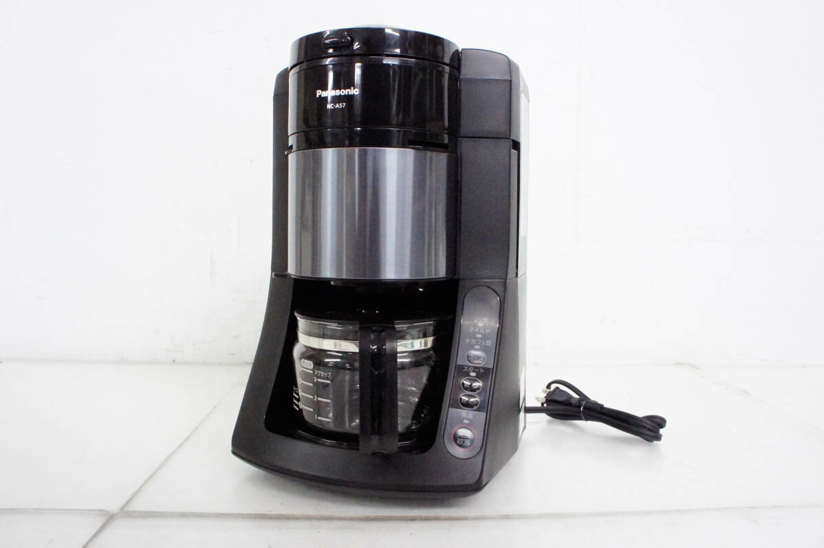 【中古】Panasonicパナソニック 沸騰浄水コーヒーメーカー NC-A57 全自動 5杯分