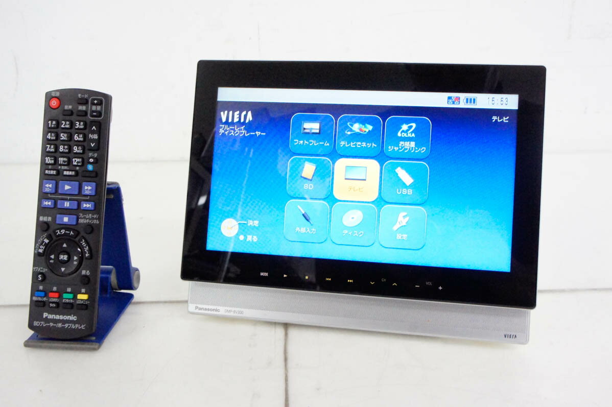 【中古】Panasonicパナソニック 10.1V型 ブルーレイディスクプレーヤー搭載 ポータブル地上デジタルテレビ DMP-BV300