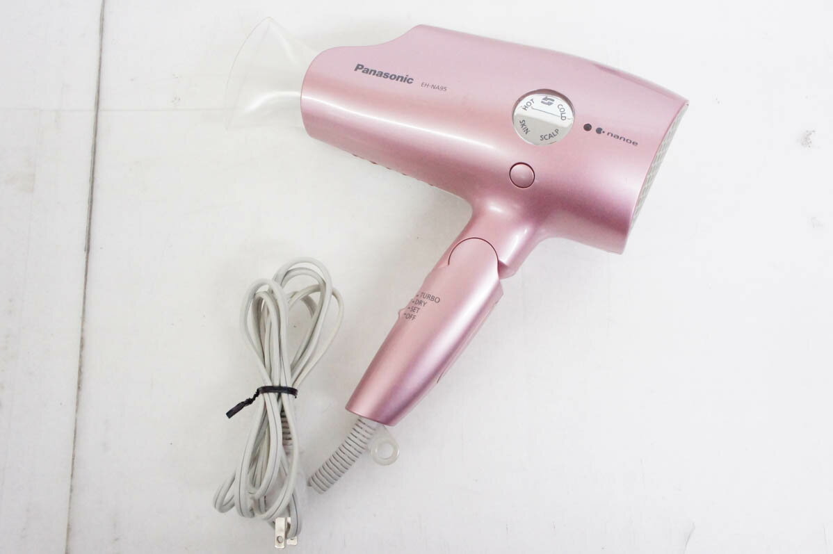 【中古】Panasonicパナソニック ヘアードライヤー ナノケア EH-NA95-PP ペールピンク