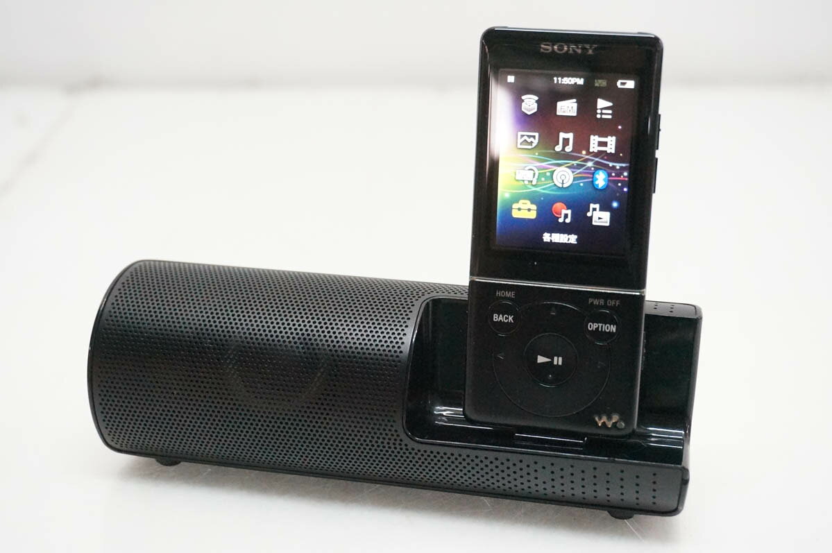 【中古】C SONYソニー メモリーオーディオ WALKMANウォークマン NW-S774K スピーカー付属 Bluetooth対応 8GB