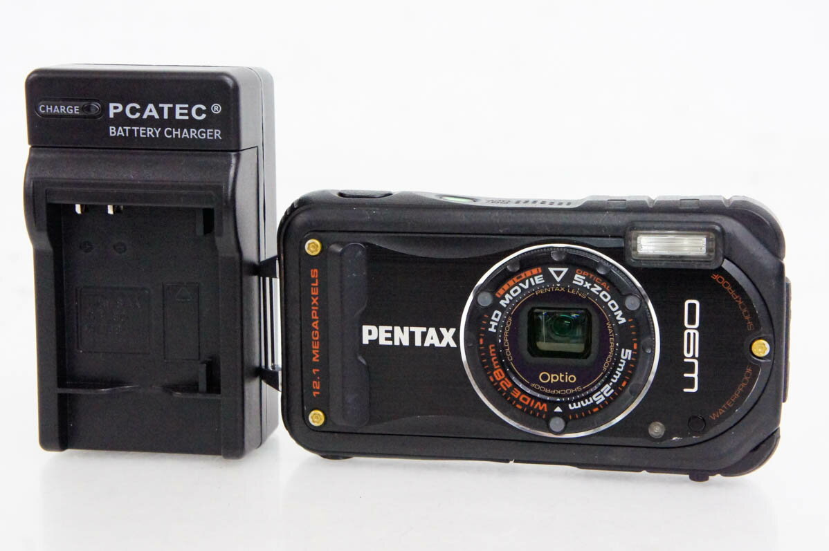 【中古】C PENTAXペンタックス コンパクトデジタルカメラ Optioオプティオ W90 ブラック