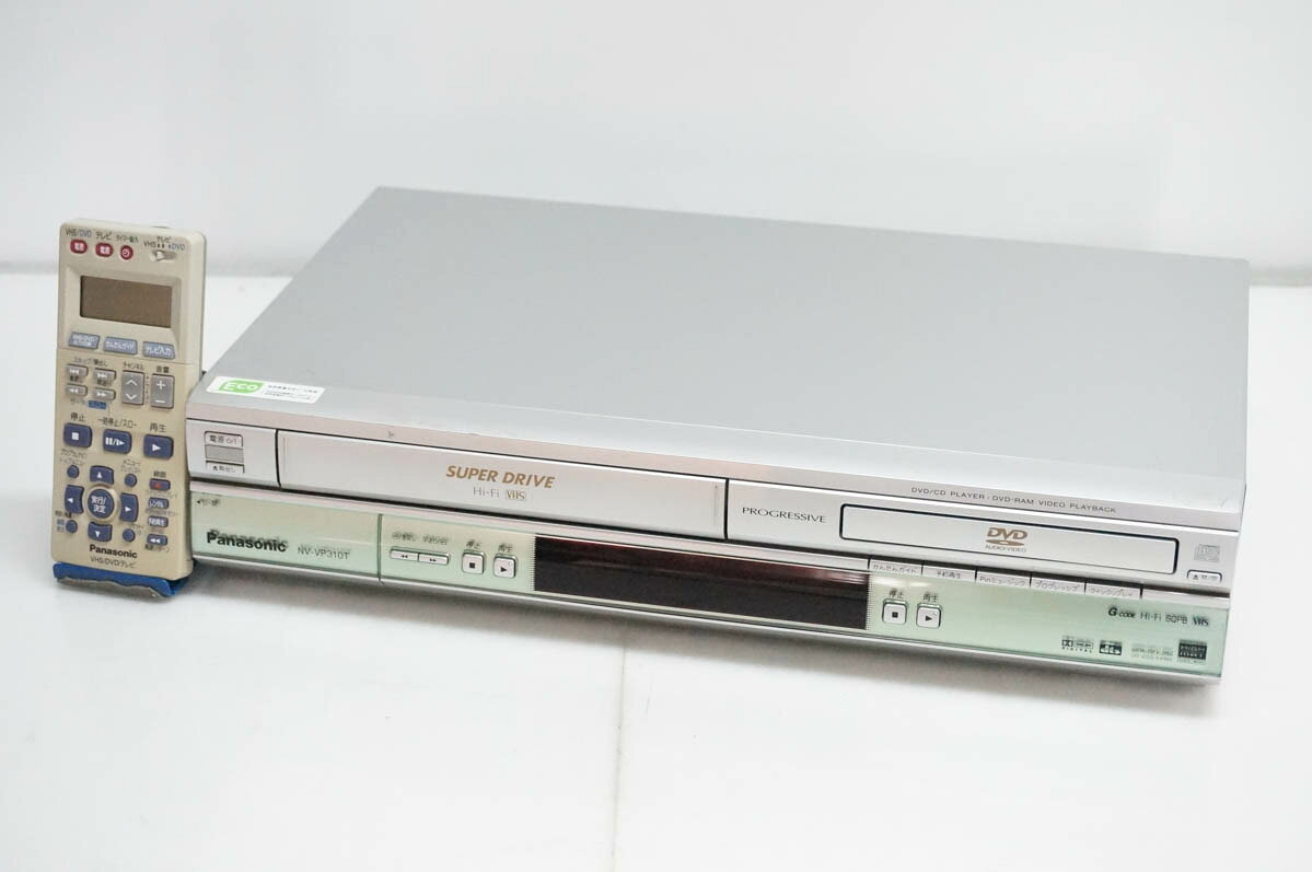 【中古】Panasonicパナソニック DVDプレーヤー一体型ビデオデッキ NV-VP310T