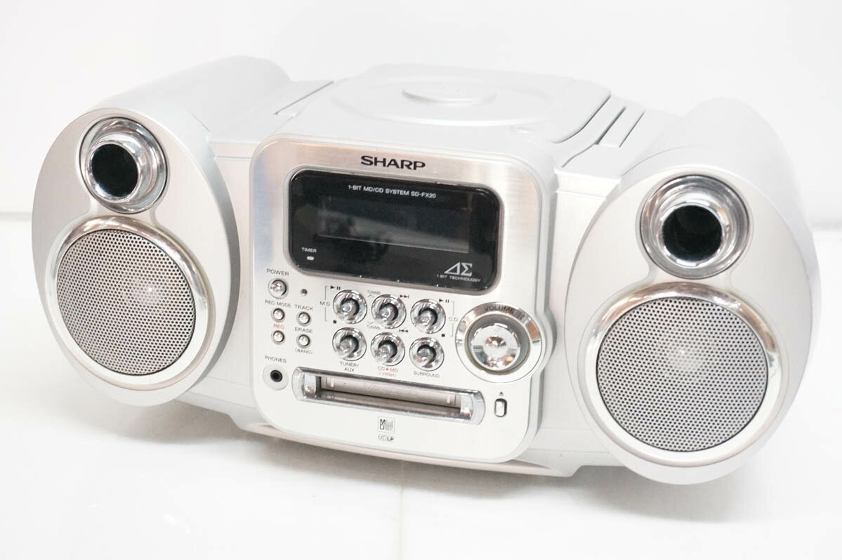 【中古】SHARPシャープ 1ビットMD/CDシステム Auvi CD／MD／ラジオ MDLP対応 SD-FX20 オーディオ