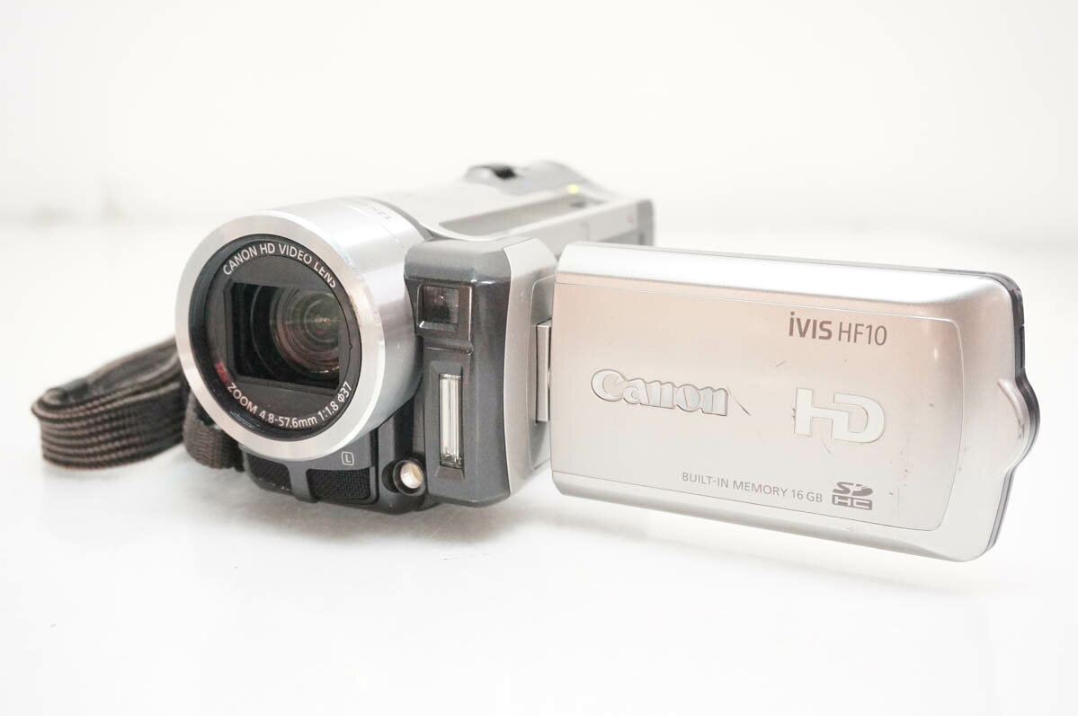 【中古】CANONキヤノン HDデジタルビデオカメラ メモリータイプ iVIS HF10 16GB