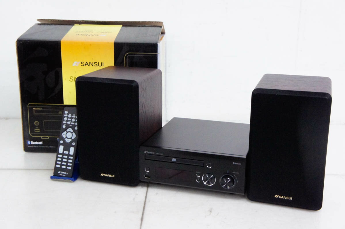 【中古】SANSUIサンスイ Bluetooth対応CDステレオシステム SMC-150BT CDコンポ