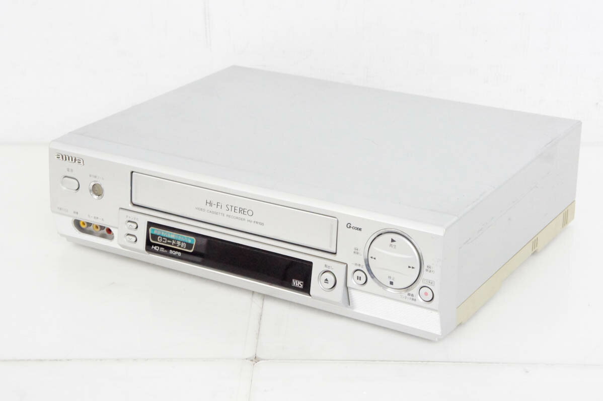 【中古】C aiwaアイワ ビデオカセットレコーダー HV-FR100 VHSビデオデッキ