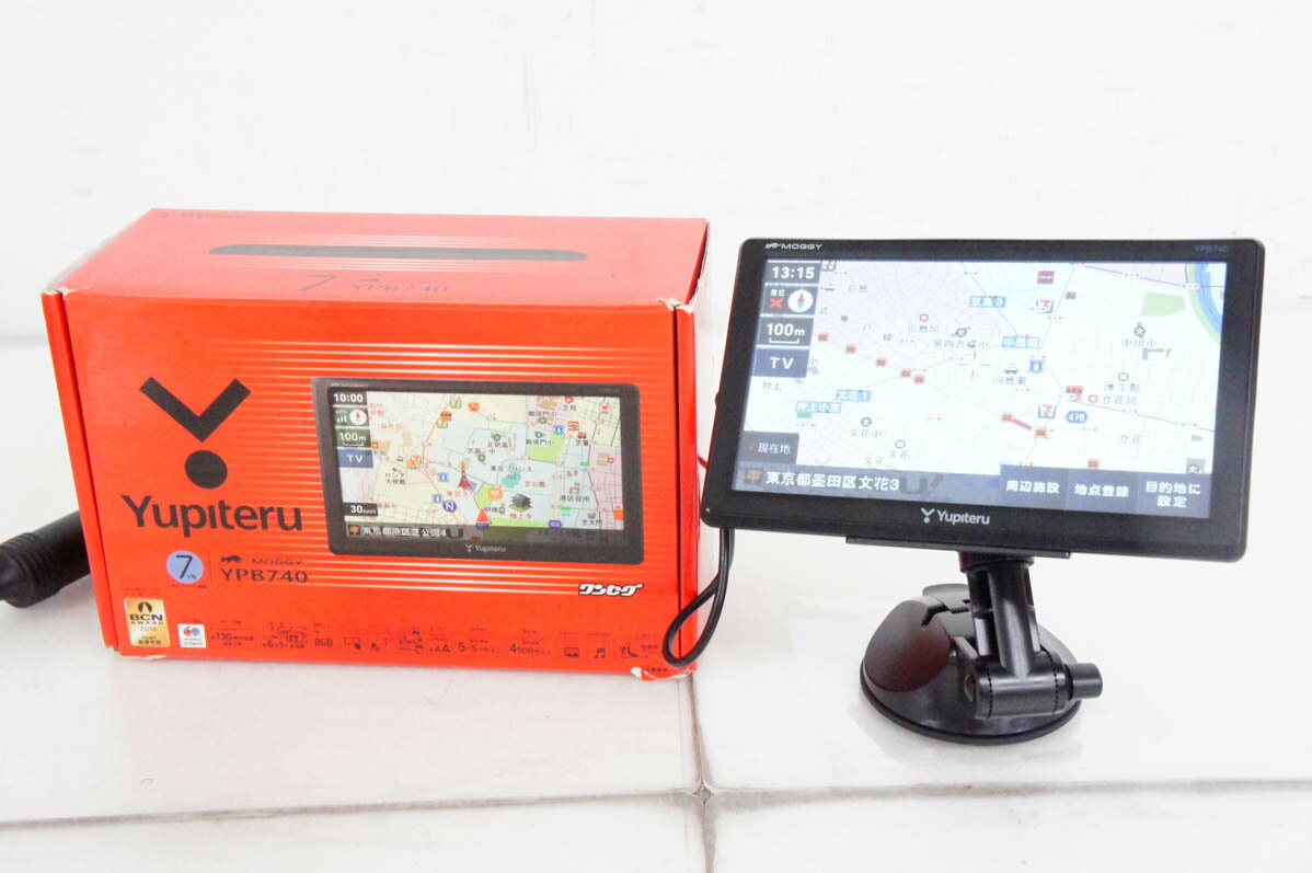 【中古】Yupiteruユピテル 7V型 ワンセグ内蔵 ポータブルナビゲーション YPB740 LEDバックライト搭載 カーナビ