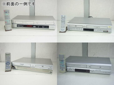 【中古】ビデオデッキ一体型DVDプレーヤー 国内主要メーカー限定 スタッフおまかせ VHS再生 DVD再生 リモコン付 SHARP SONY Panasonic Victor 三菱 東芝 三洋 日立