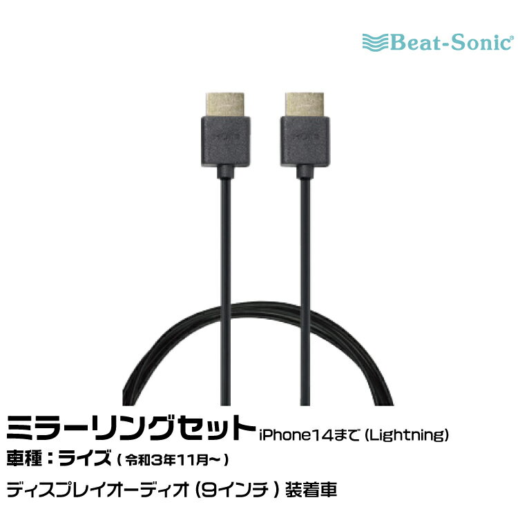 ビートソニック HDC2A トヨタ ライズ R03/11- ディスプレイオーディオ（9インチ）用 外部入力アダプター iPhone14まで Beat-Sonic