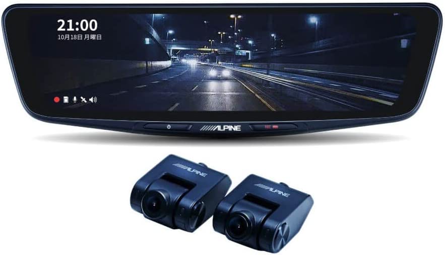 アルパイン ALPINE DVR-DM1000A-IC ドライブレコーダー搭載10型デジタルミラー 前後2カメラ録画 純正ミラー交換タイプ/車内用リアカメラのサムネイル