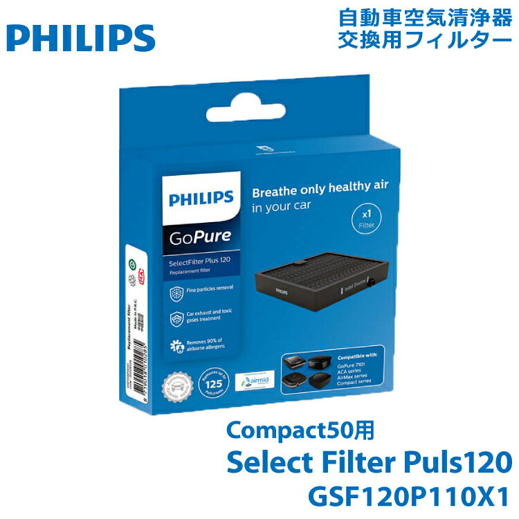 եåץ PHILIPS ư ֺܶ [GoPure Compact50][GoPureCompact100][GP710BLKX1]Ѹ򴹥ե륿 GoPure SelectFilter Plus 120GSF120P110X1 ڥͥݥ̵