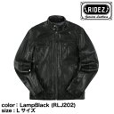 3/4 20時～★先着50名 プレゼント付き★【メーカー欠品中 4月下旬頃入荷予定】RIDEZ CLUBS JACKET LampBlack (RLJ202-L) Lサイズ/レザージャケット