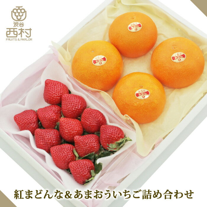 紅まどんな&あまおういちご お歳暮 御歳暮 フルーツ ギフト 果物 詰め合わせ 高級フルーツ 渋谷西村 西..