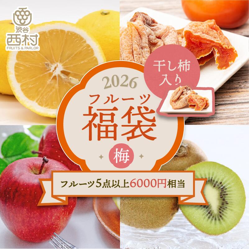 渋谷西村オリジナル フルーツ福袋 梅 干し柿確定 お祝い フルーツ ギフト 果物 詰め合わせ 高級フルー..