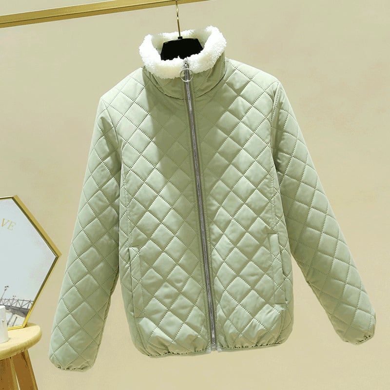 ＼スーパーSALE開催中／レディース コート アウター 上着 キルティングコート 長袖 ハイネック もこもこ ふわふわ ファスナー ポケット 裏起毛 かわいい シンプル カジュアル おしゃれ キュート ベーシック ナチュラル
