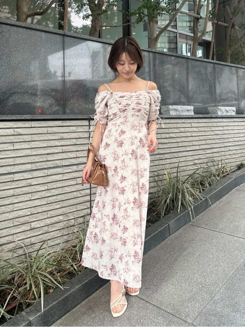 【WEB限定/ROSE Collection】ROSEプリントワンピース SNIDEL スナイデル ワンピース・ドレス ワンピース イエロー【送料無料】[Rakuten Fashion]