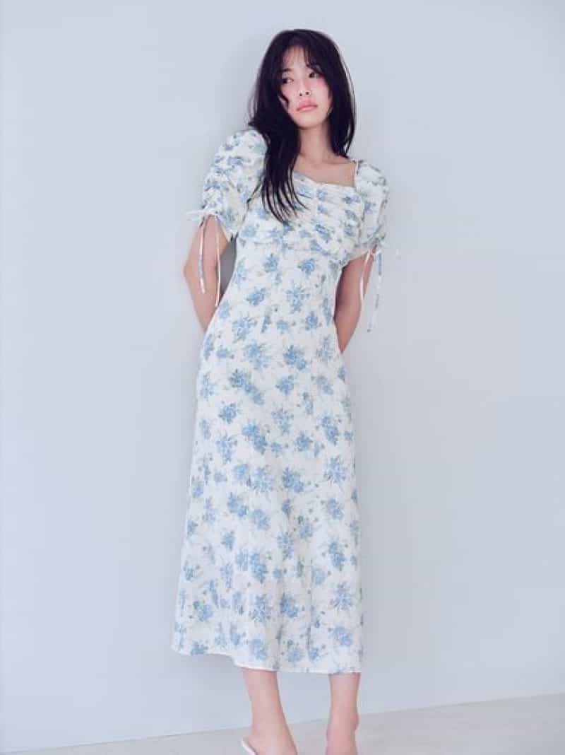 【WEB限定/ROSE Collection】ROSEプリントワンピース SNIDEL スナイデル ワンピース・ドレス ワンピース イエロー【送料無料】[Rakuten Fashion]