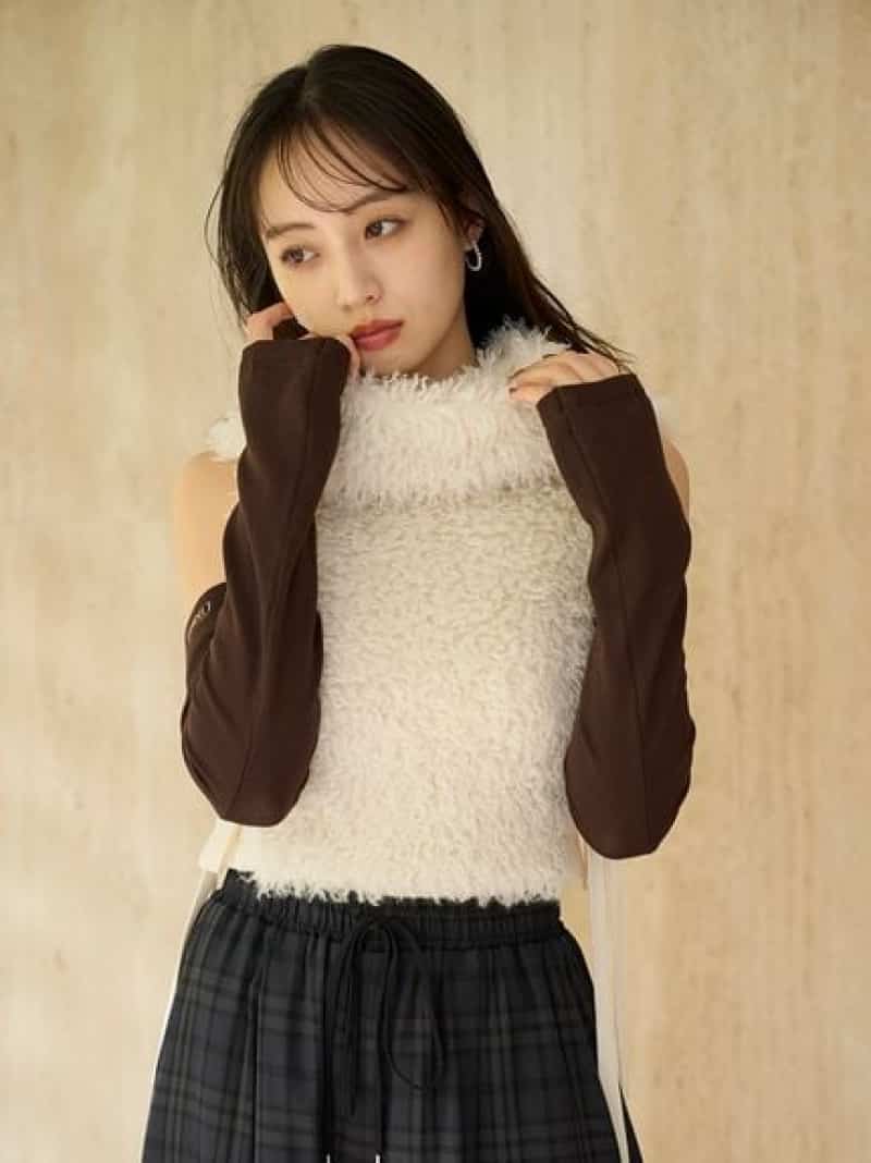 【SALE／50%OFF】フェイクファーアメスリニットプルオーバー SNIDEL スナイデル ト...