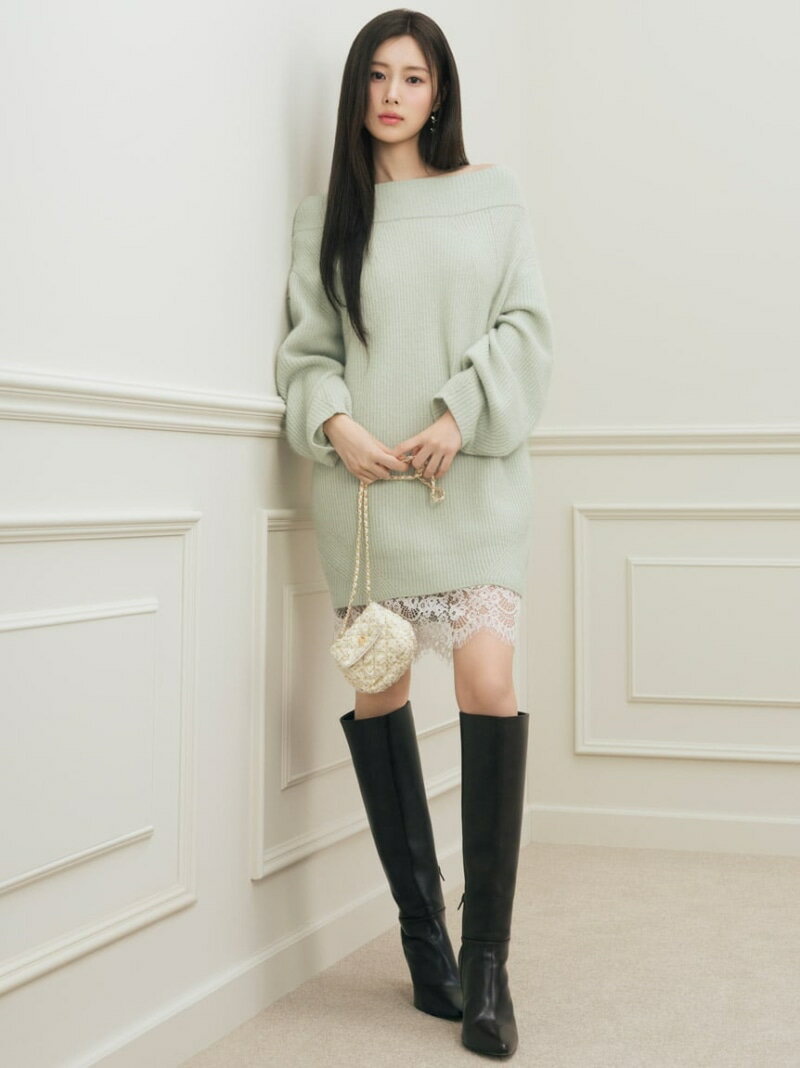 【SALE／50%OFF】ニットセットキャミミニワンピース SNIDEL スナイデル ワンピース・ドレス ワンピース グレー【RBA_E】【送料無料】[Rakuten Fashion]