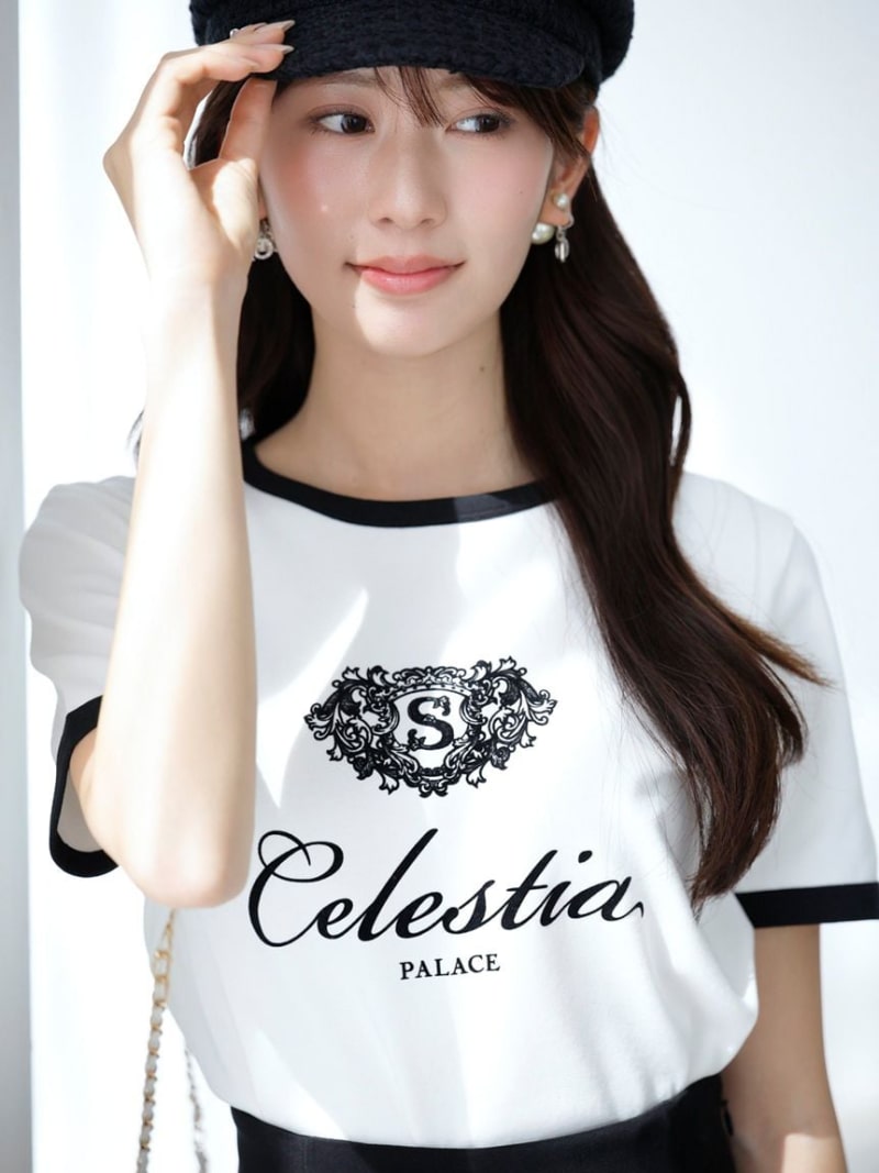 Rakuten - 【UVカット】エンブレムリンガーTシャツ SNIDEL スナイデル トップス スウェット・トレーナー ホワイト レッド ネイビー【送料無料】[Rakuten Fashion]