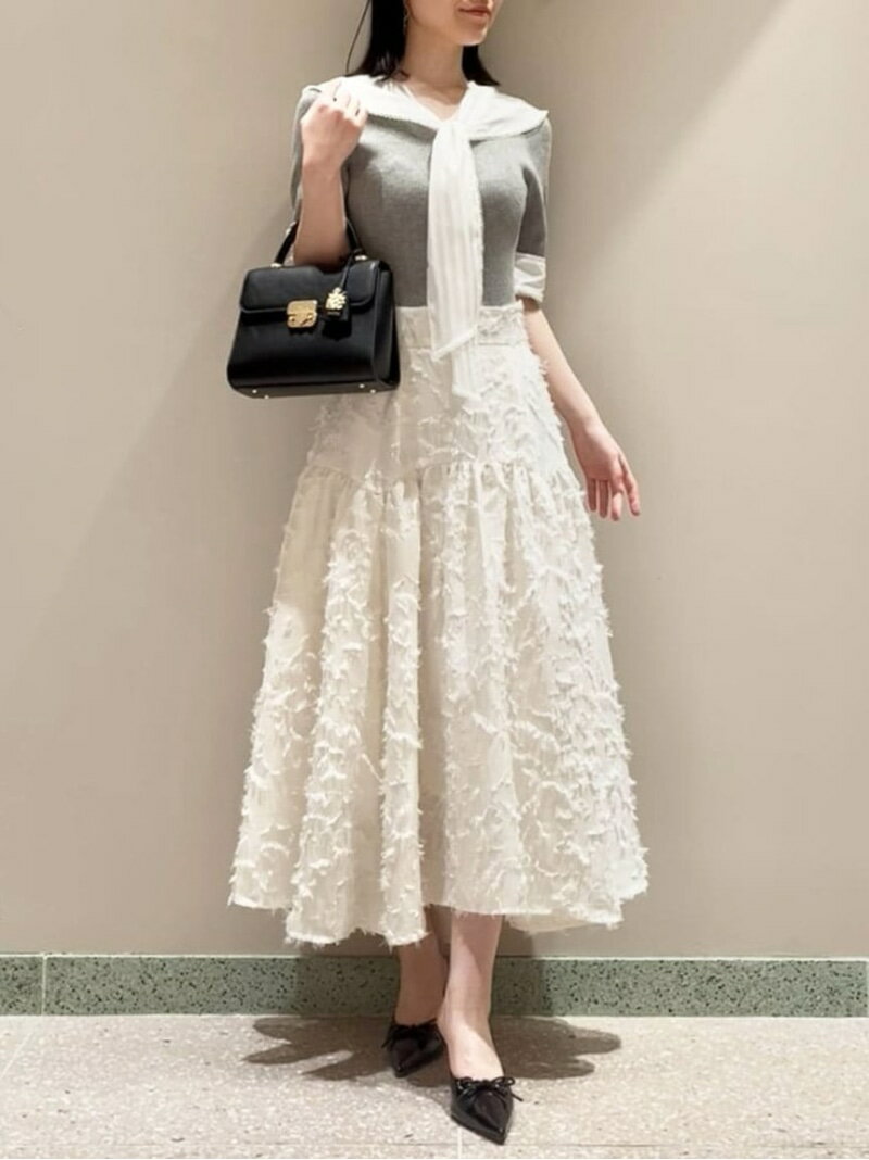 【SALE／50%OFF】ジャガードテールスカート SNIDEL スナイデル スカート ロング・マキシスカート【RBA_E】【送料無料】[Rakuten Fashion]のサムネイル