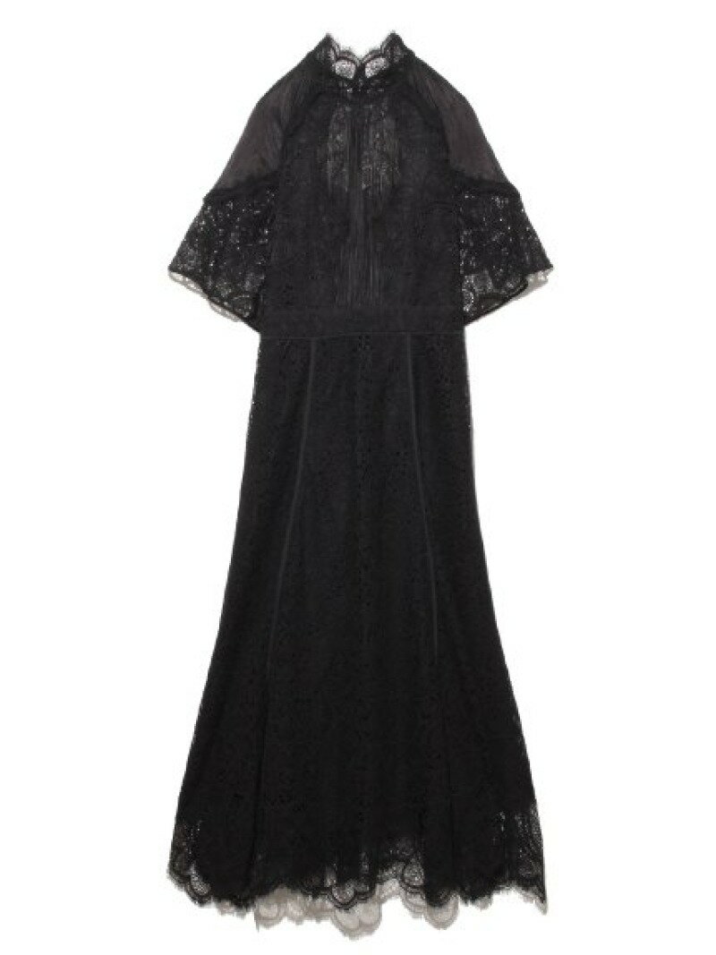 全品送料無料 Fashion スイッチングレースオケワンピース Snidel スナイデル ワンピース ロングワンピース マキシワンピース ブラック ベージュ パープル Snidel スナイデル Essed Nl