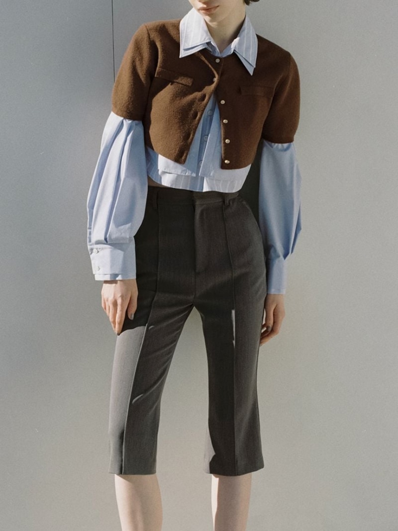 カプリパンツ SNIDEL スナイデル パンツ その他のパンツ グレー ブラック【送料無料】[Rakuten Fashion]のサムネイル